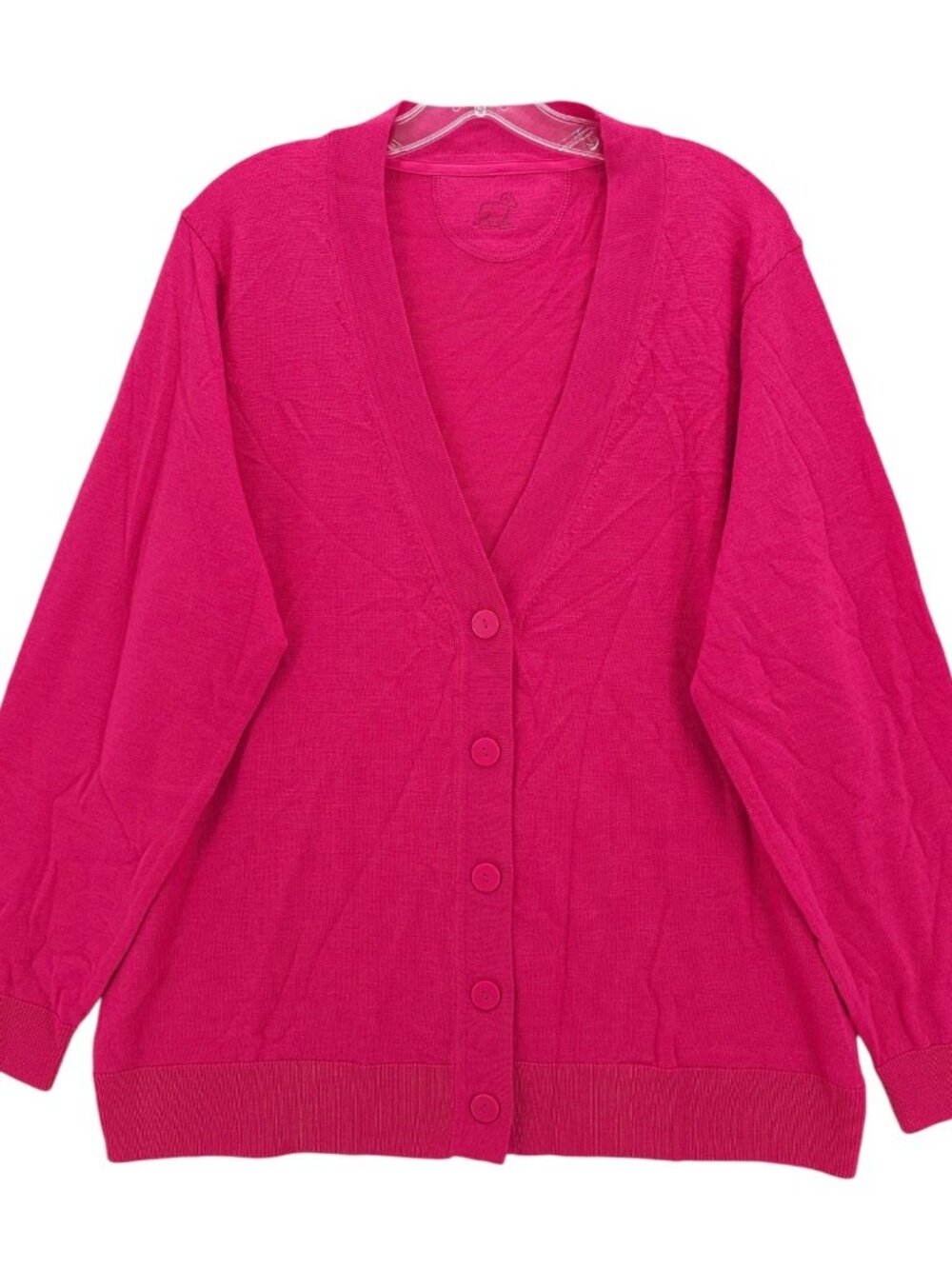 WOOLX Gia Sweater Cardigan Pink 100% Merino Wool EUC Women's XL